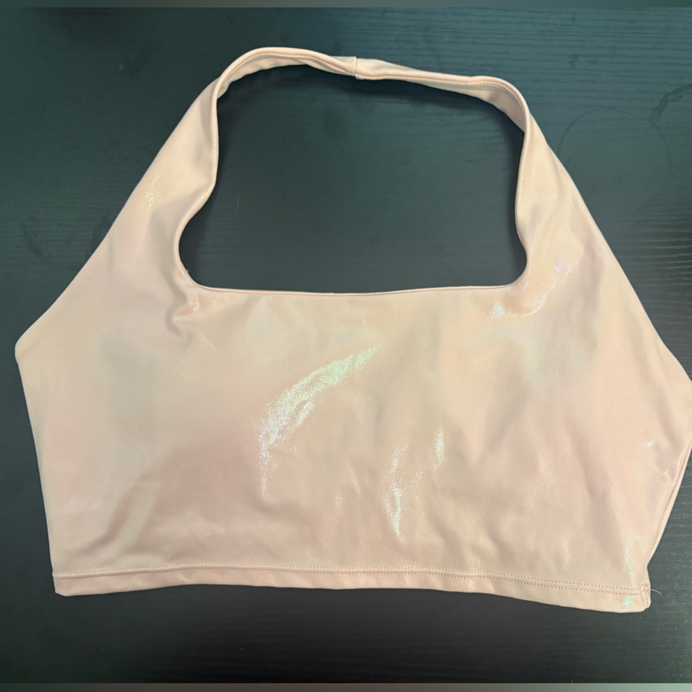 BuffBunny pink holo halter